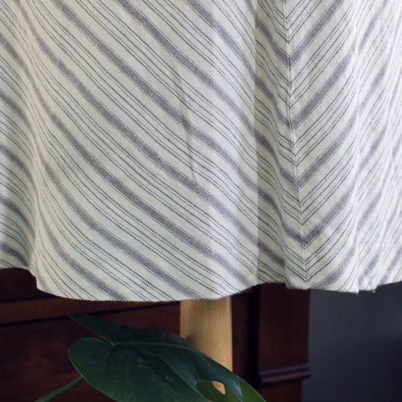 Linen Chevron Casual Skirt US size L - Picture 3 of 10